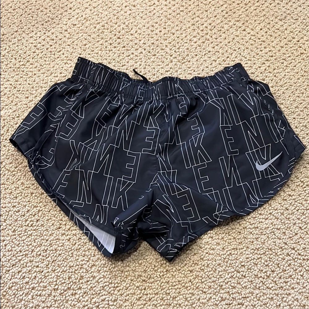 Nike Black Graphic Running Shorts
